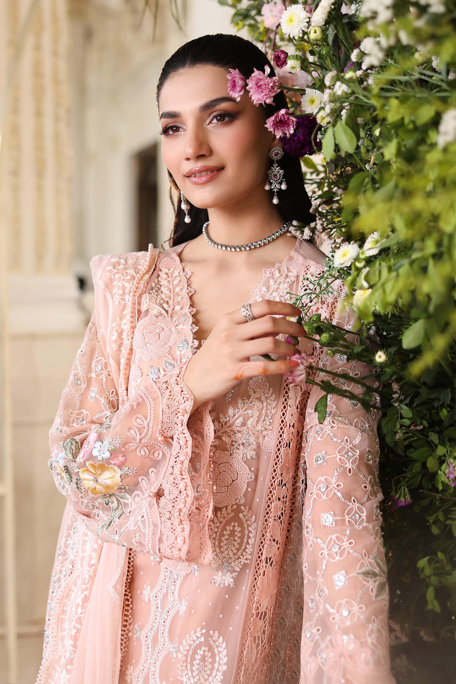 3 Piece Unstitched Embroidered Chiffon Suit
