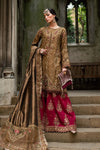 3 Piece Unstitched Embroidered Raw Silk Suit