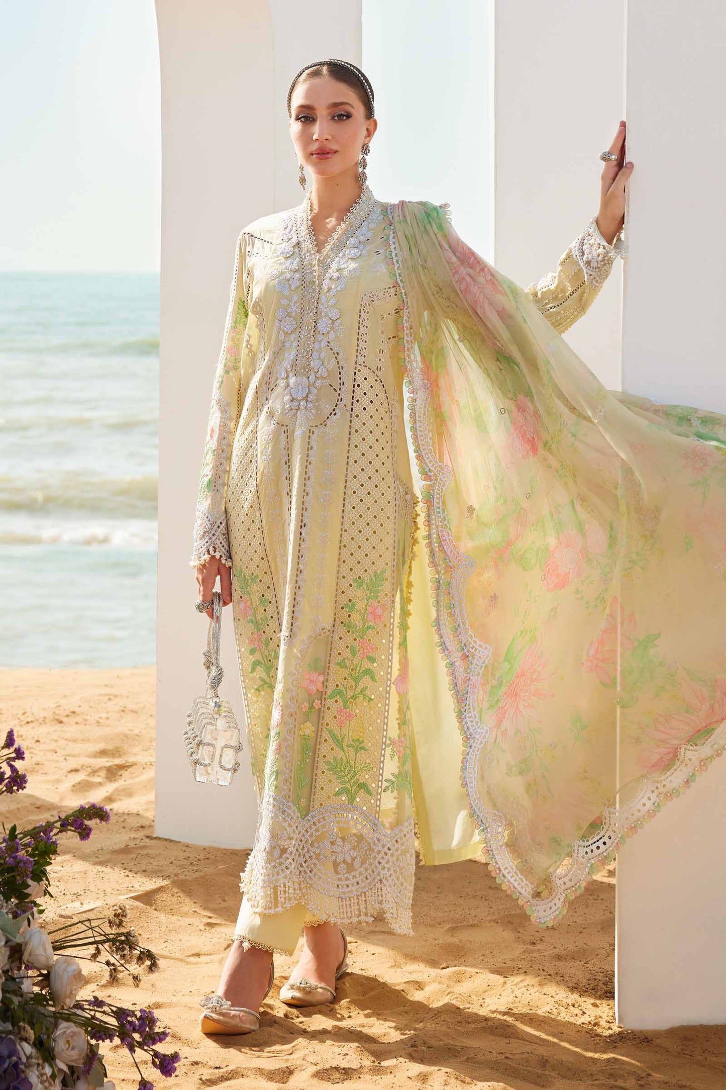 3 Piece Unstitched Embroidered Lawn Suit | EID LAWN-25-04