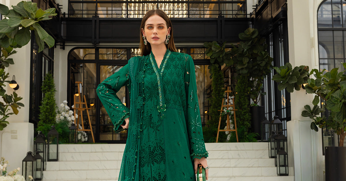 3 Piece Unstitched Embroidered Lawn Suit