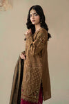 3 Piece Embroidered Raw Silk Suit