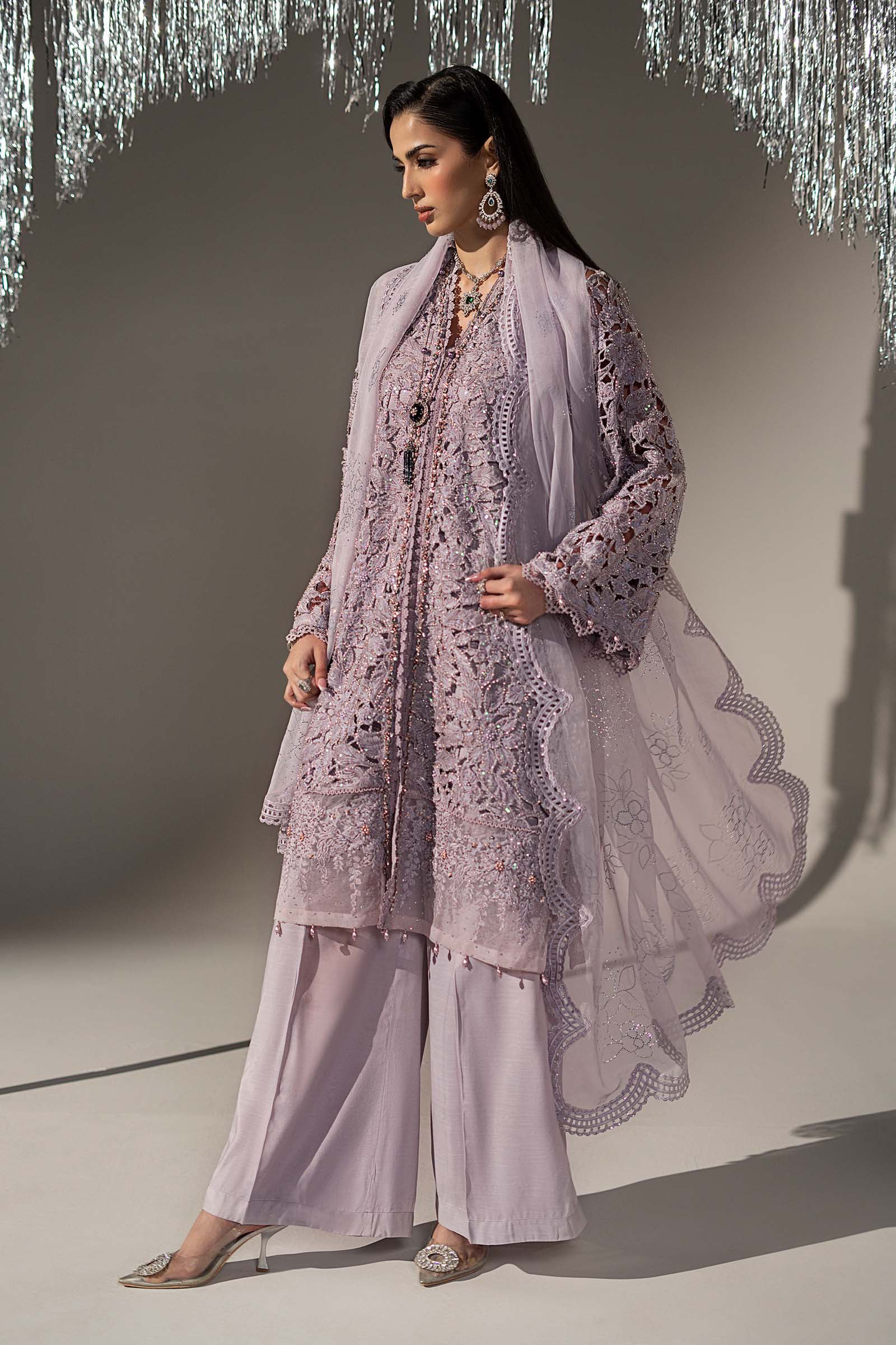 3 Piece Embroidered Organza Suit