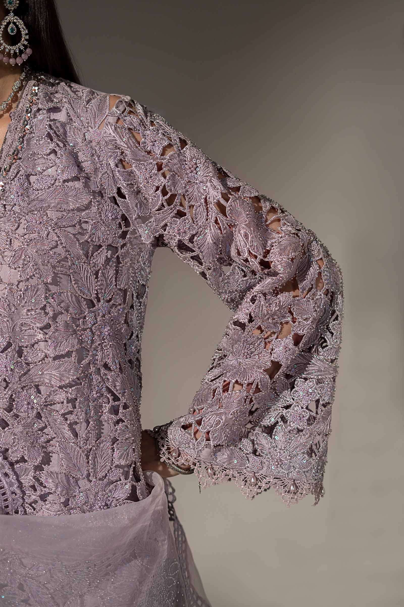 3 Piece Embroidered Organza Suit