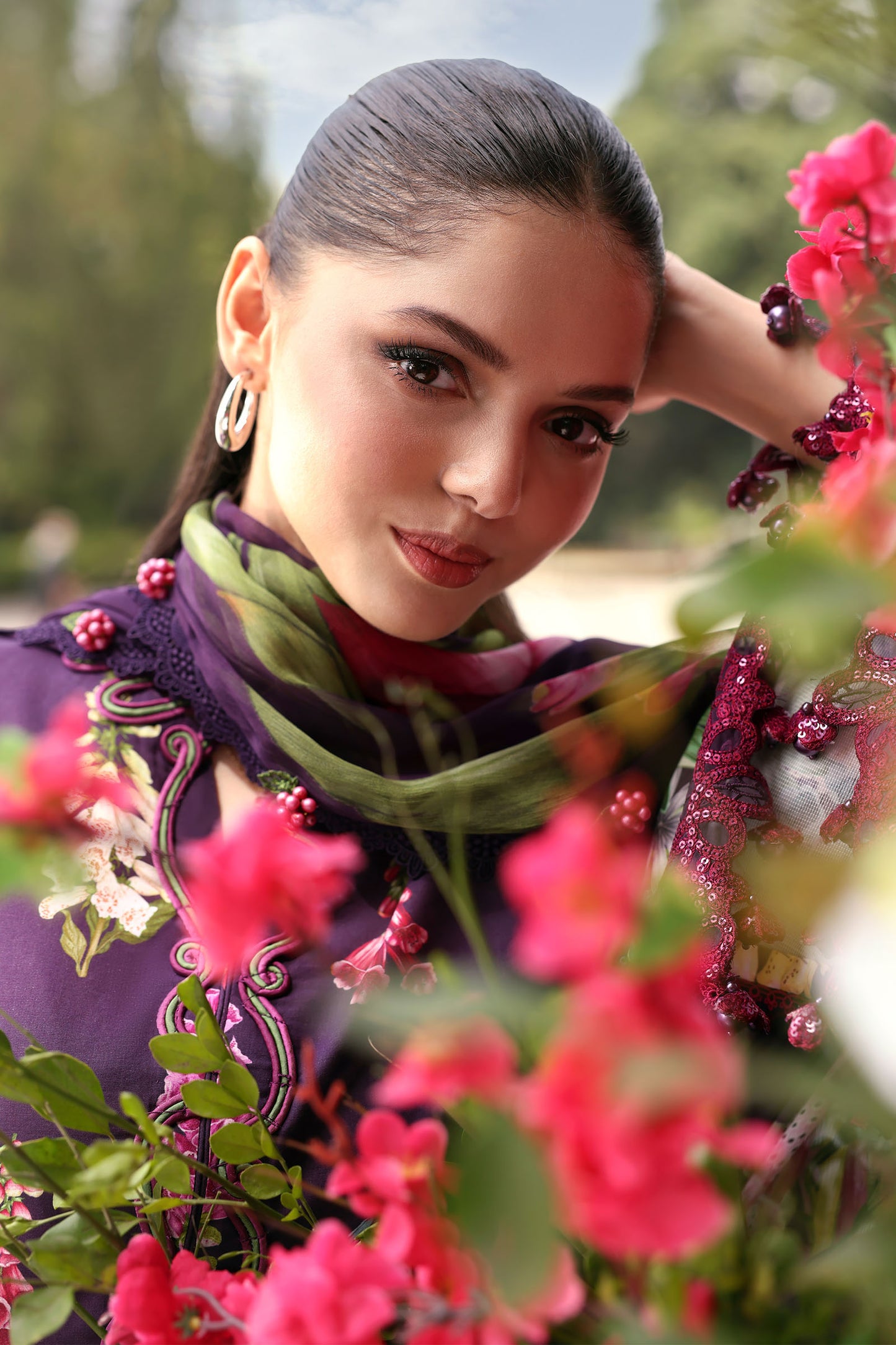 3 Piece Unstitched Embroidered Lawn Suit