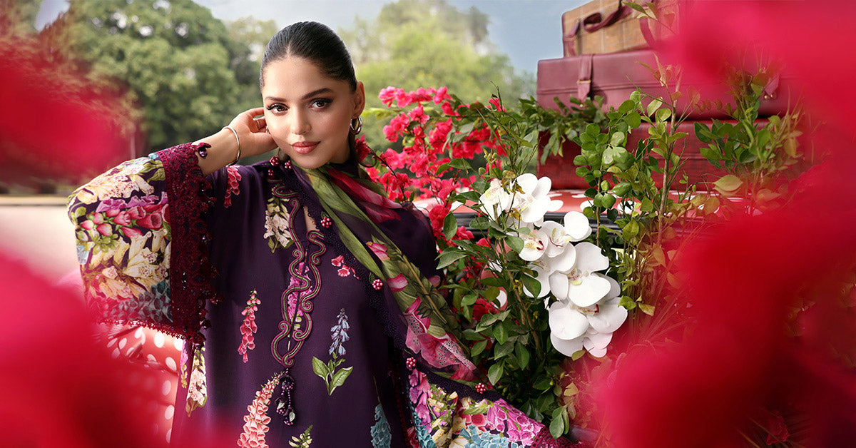 3 Piece Unstitched Embroidered Lawn Suit