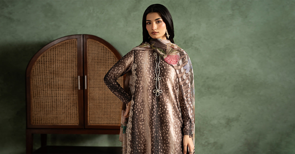 3 Piece Embroidered Linen Suit