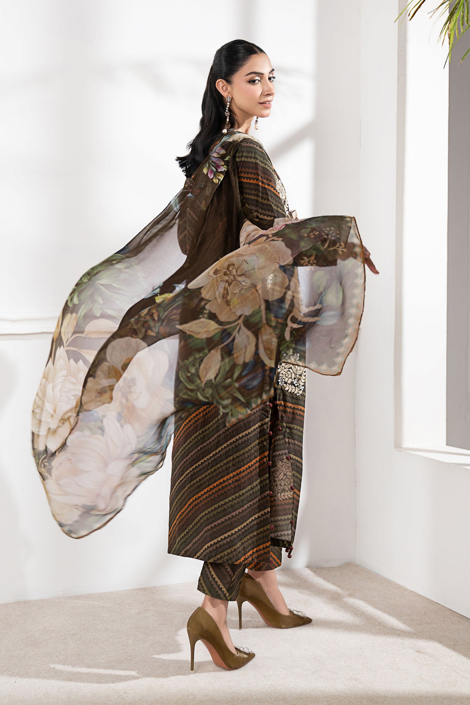 3 Piece Embroidered Cambric Suit