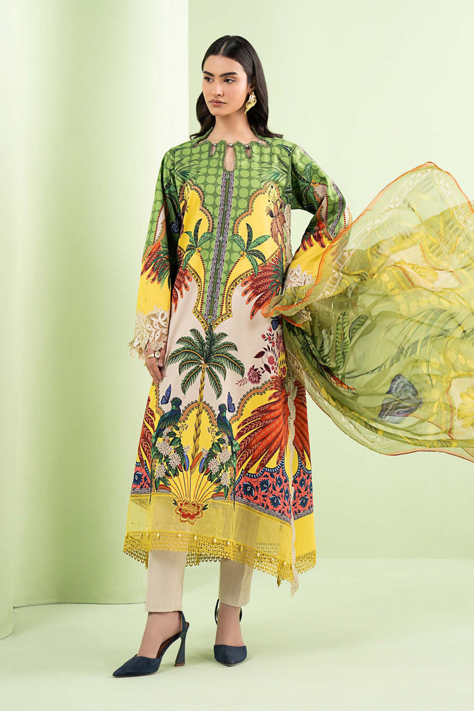 Maria B 3 Piece Embroidered Lawn Suit, view 1