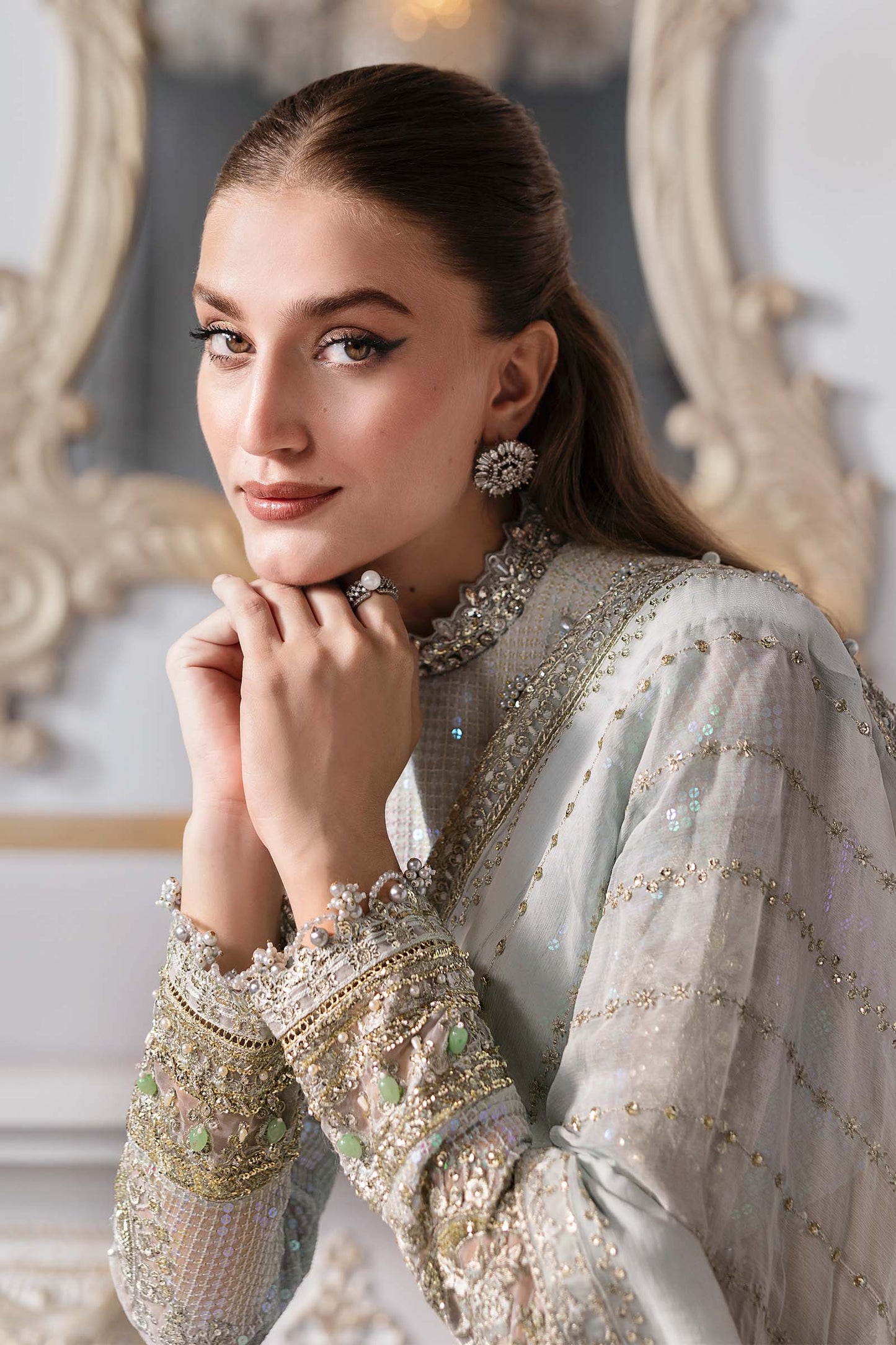 3 Piece Unstitched Embroidered Chiffon Suit | BD-3005