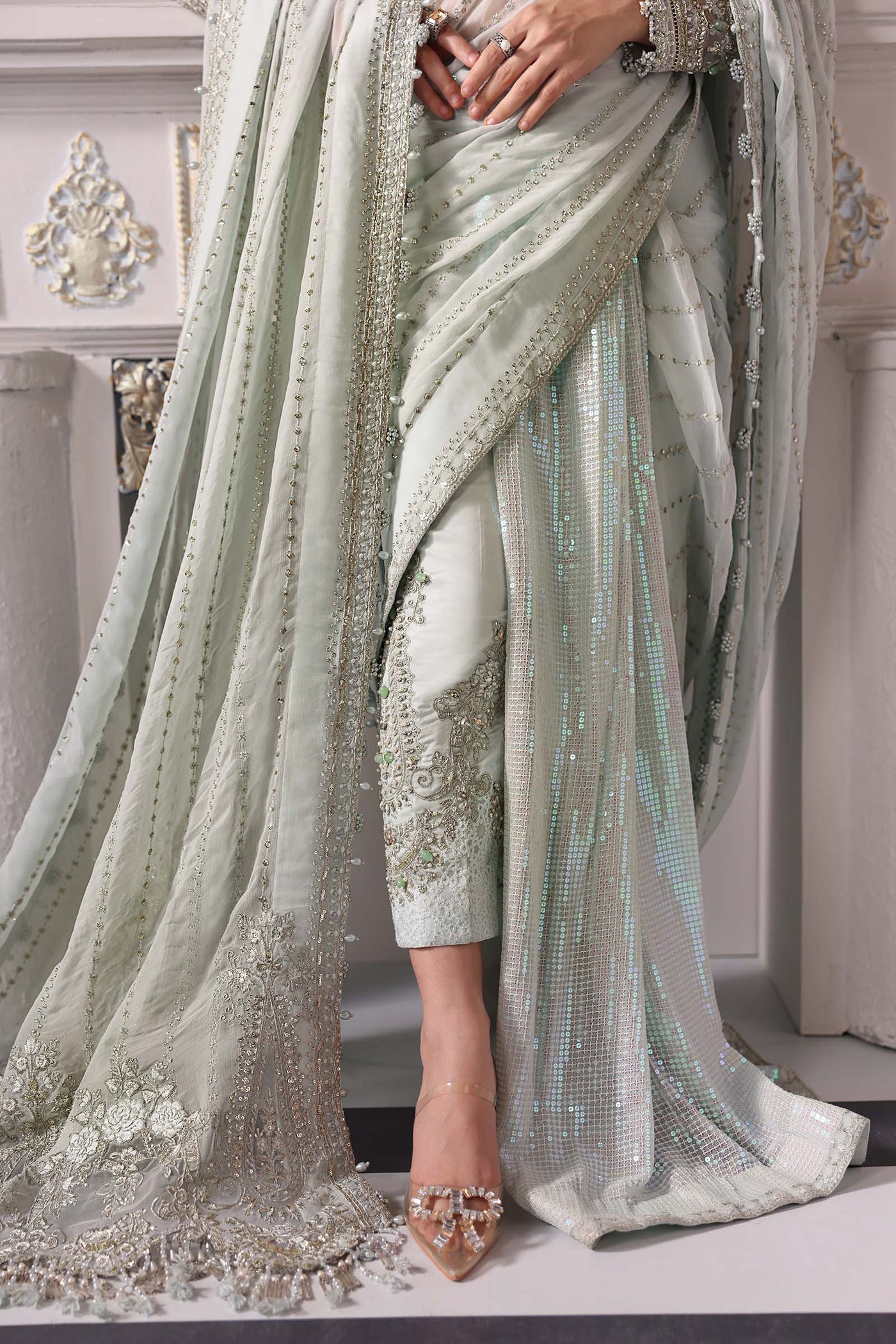 3 Piece Unstitched Embroidered Chiffon Suit | BD-3005