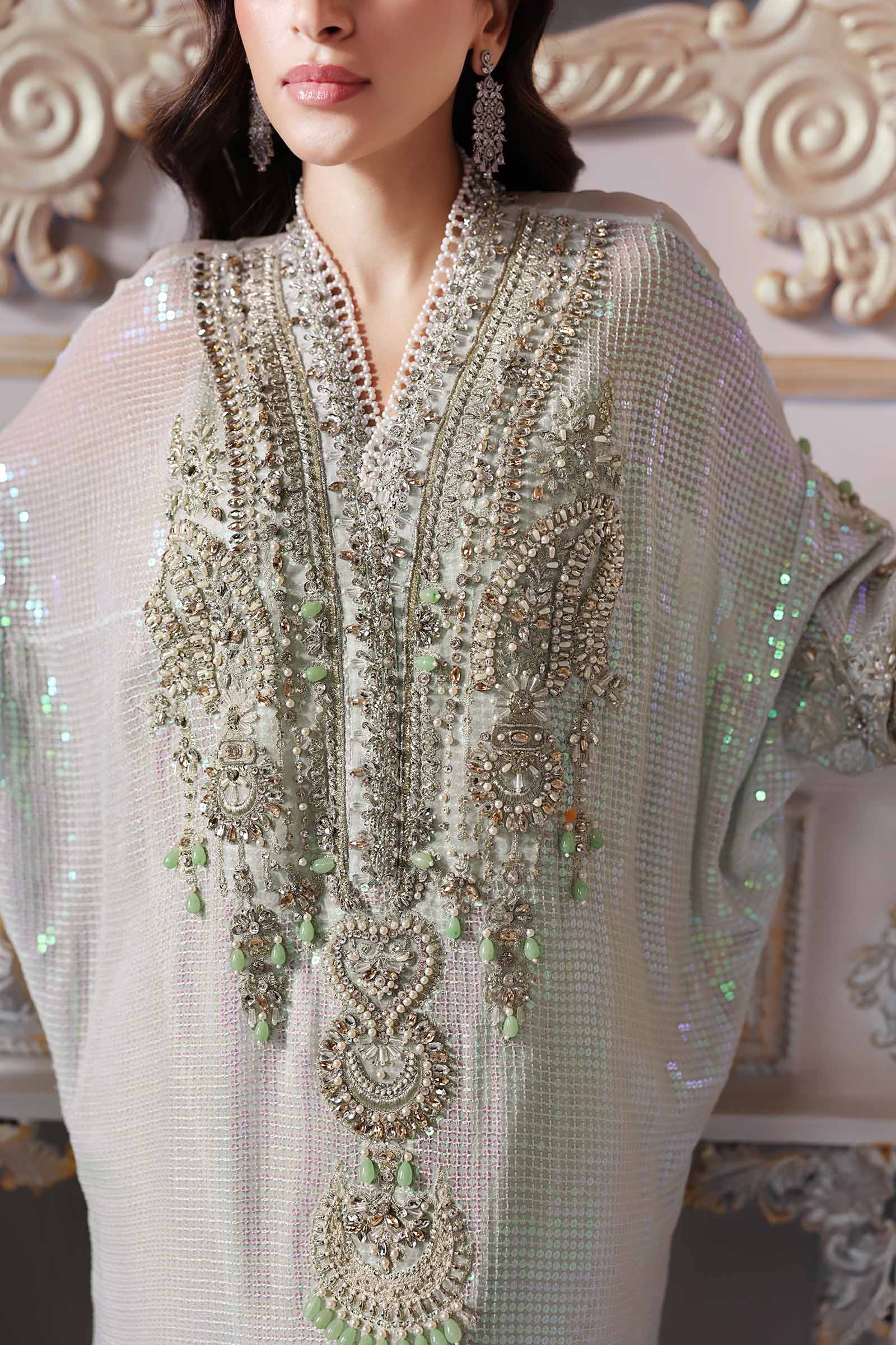 3 Piece Unstitched Embroidered Chiffon Suit | BD-3005