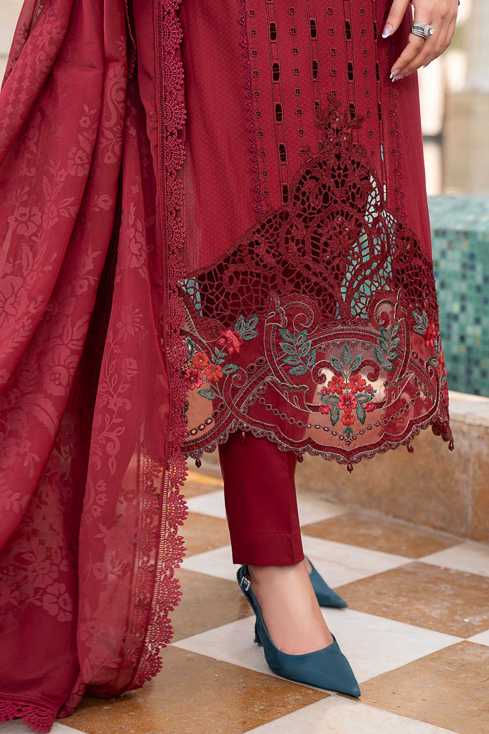 3 Piece Embroidered Jacquard Lawn Suit