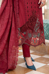 3 Piece Embroidered Jacquard Lawn Suit