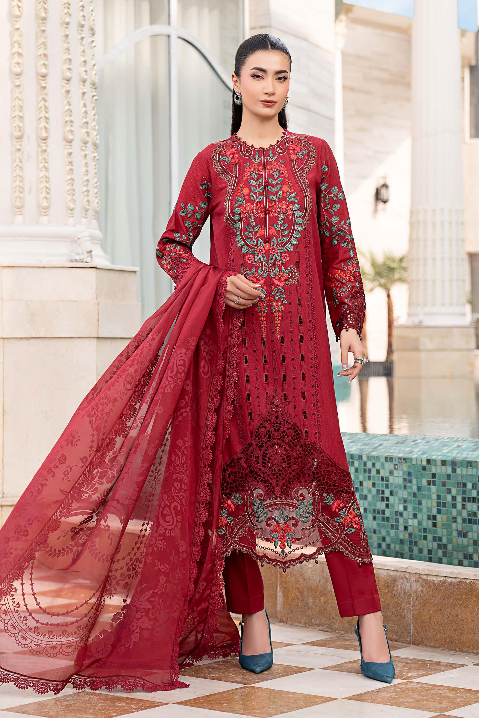 3 Piece Embroidered Jacquard Lawn Suit