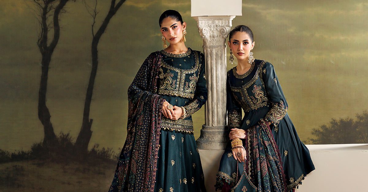 3 Piece Unstitched Embroidered Tusser Silk Suit