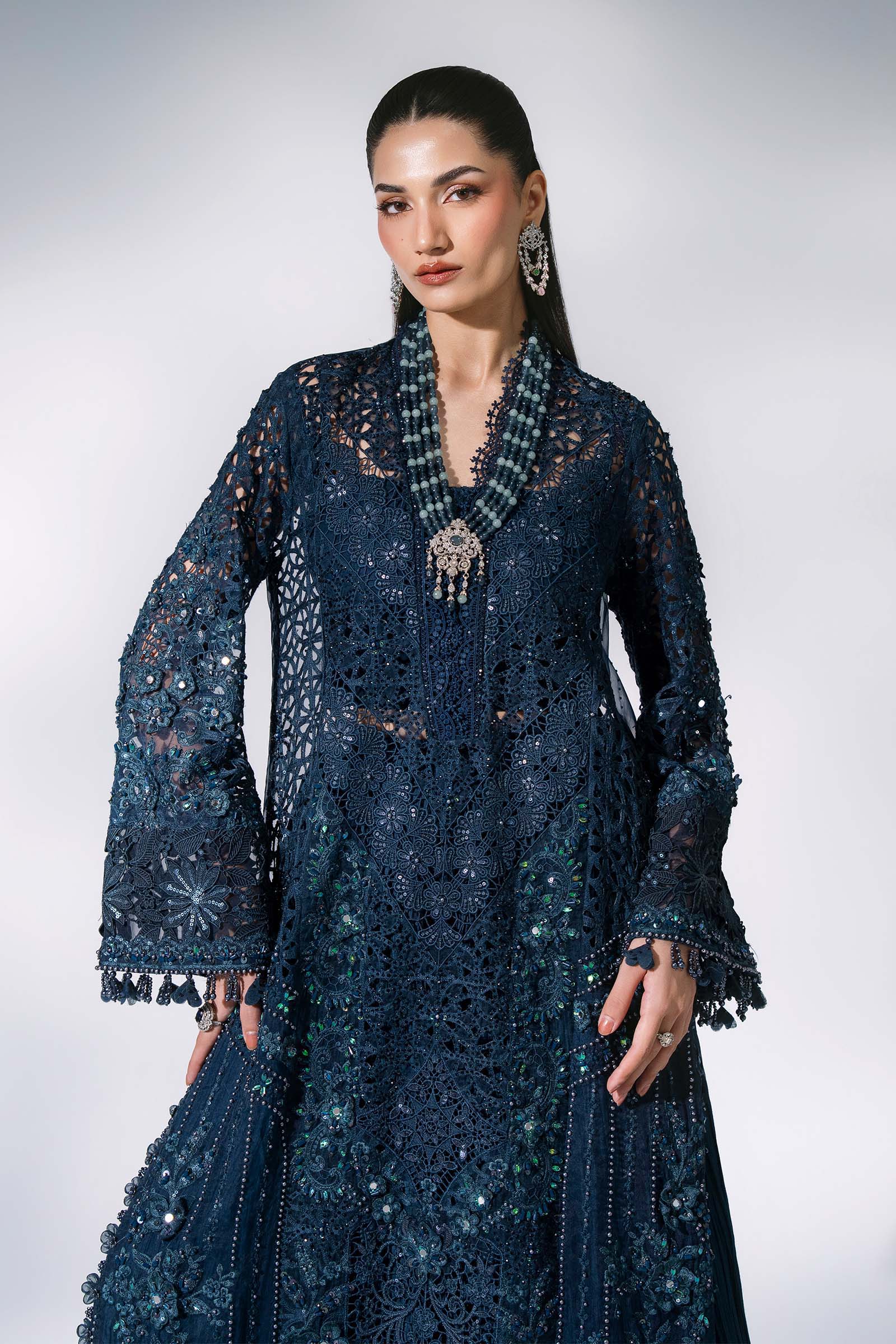 3 Piece Unstitched Embroidered Organza Suit