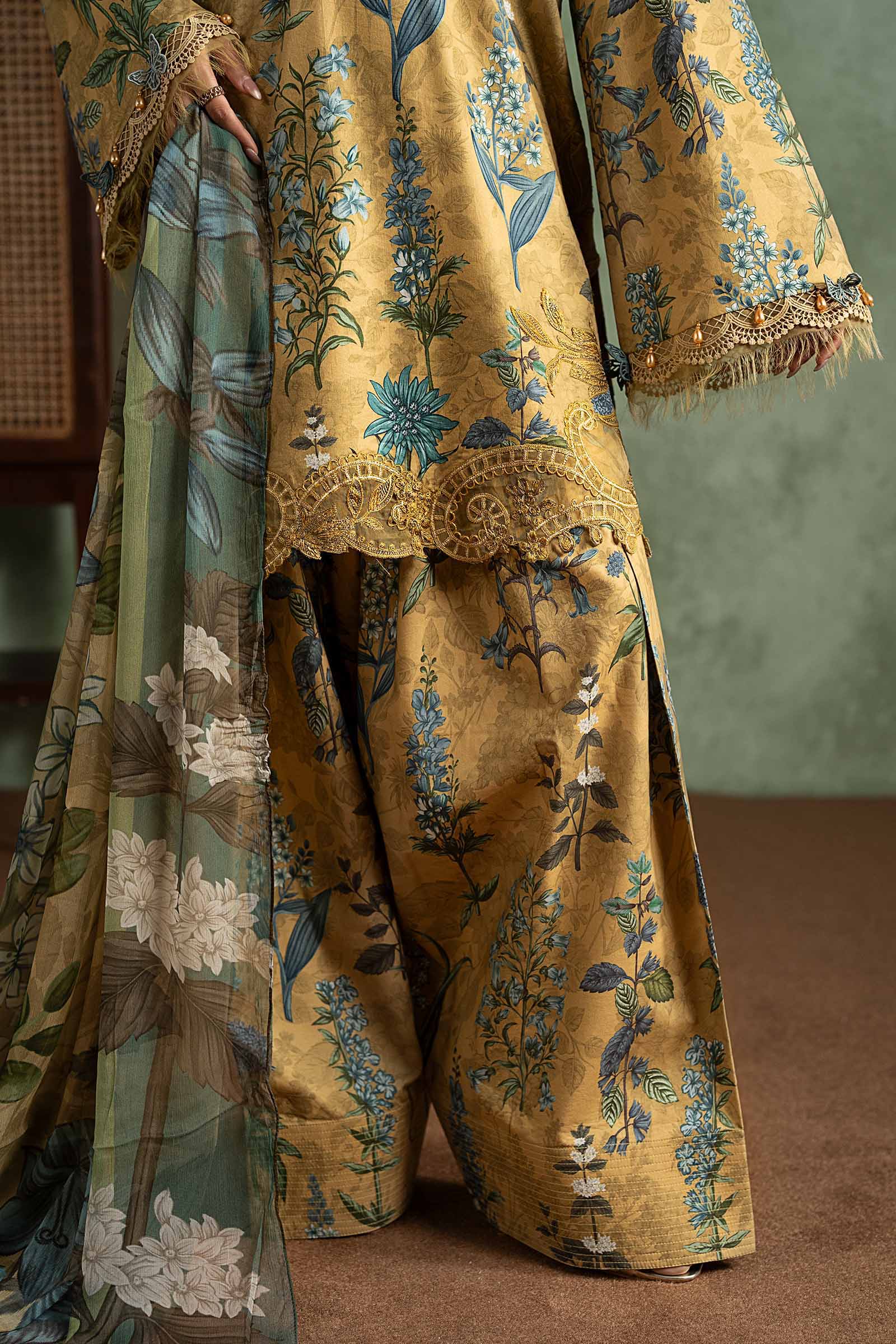 3 Piece Embroidered Cambric Suit