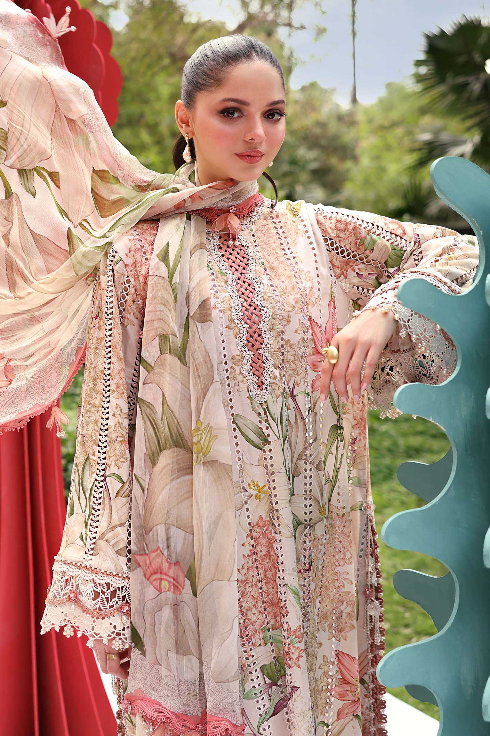 3 Piece Unstitched Embroidered Lawn Suit