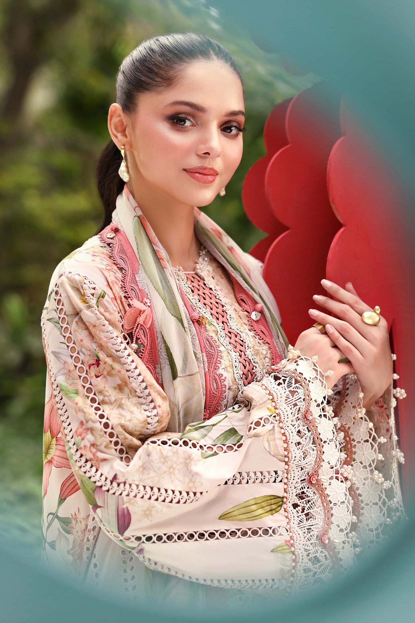 3 Piece Unstitched Embroidered Lawn Suit