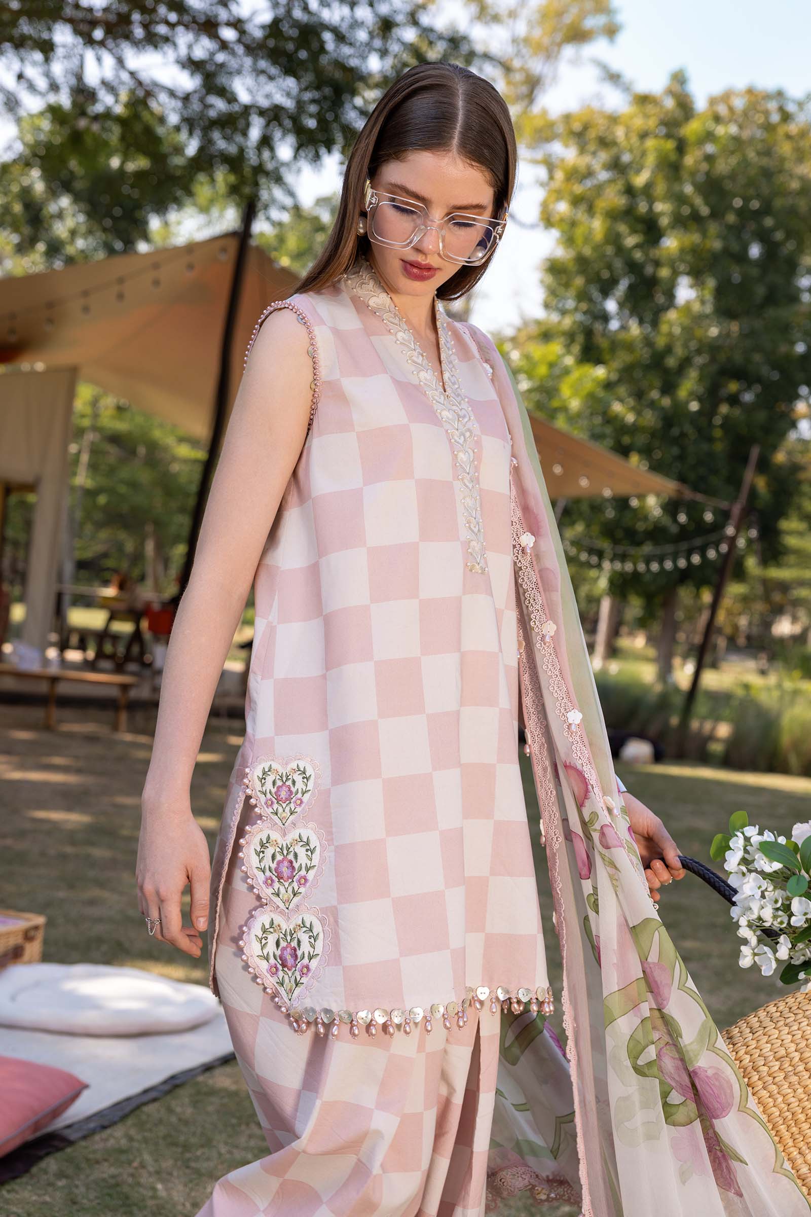 3 Piece Unstitched Embroidered Lawn Suit