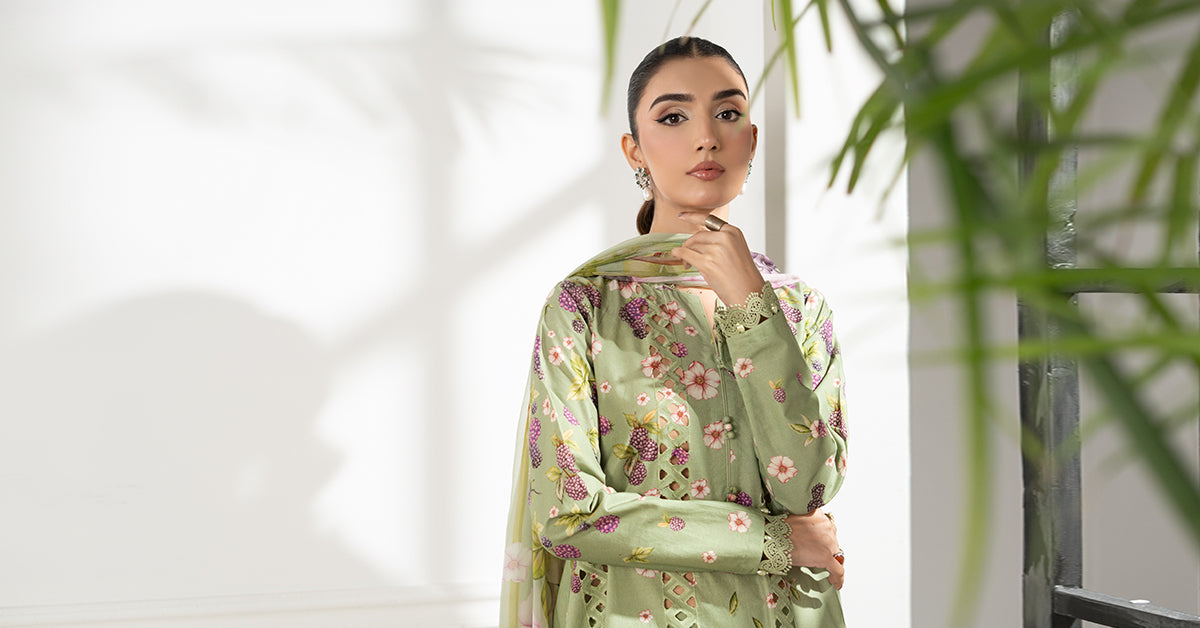 3 Piece Embroidered Cambric Suit