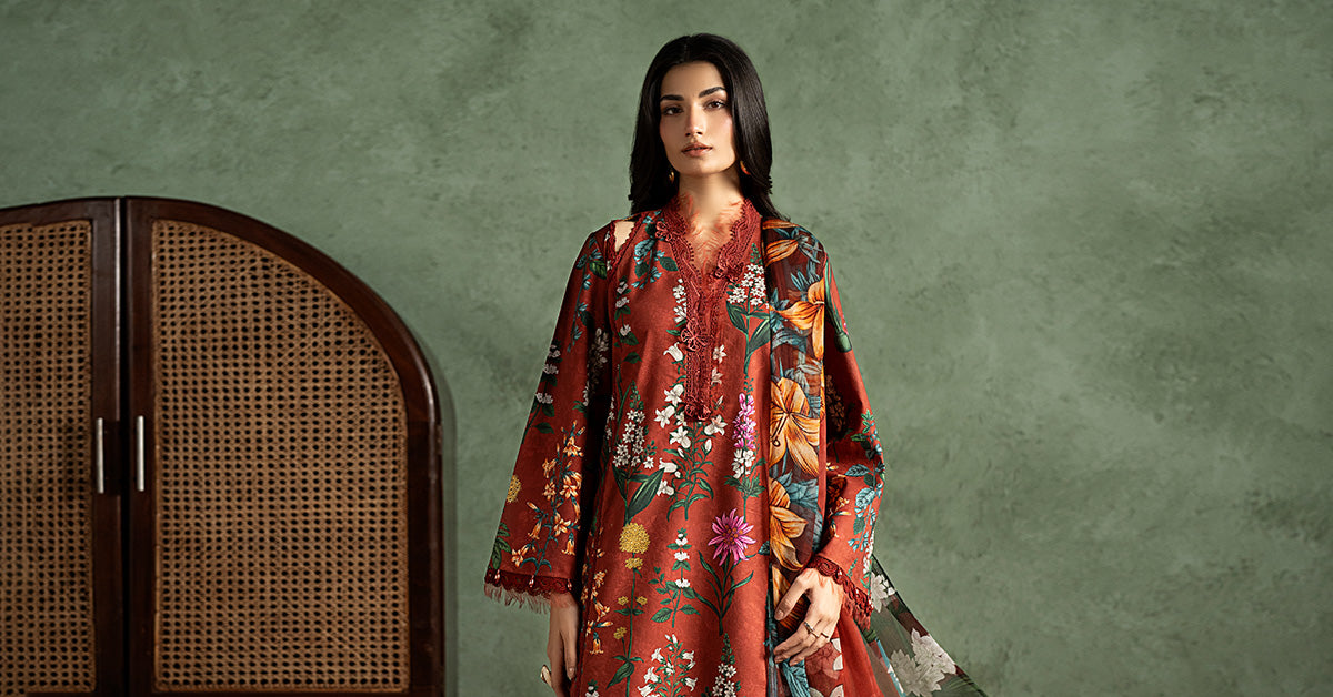 3 Piece Embroidered Cambric Suit