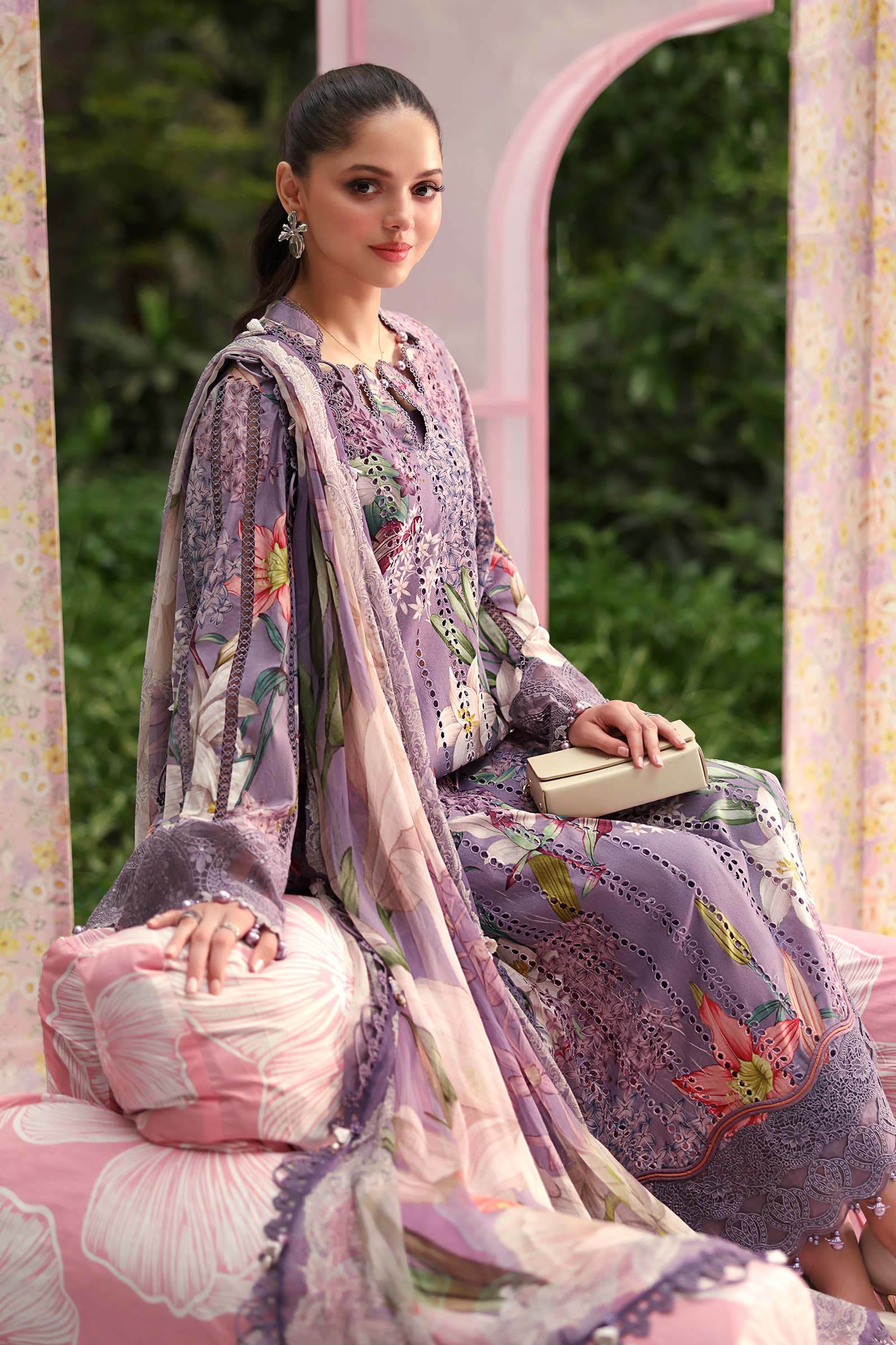 3 Piece Unstitched Embroidered Lawn Suit