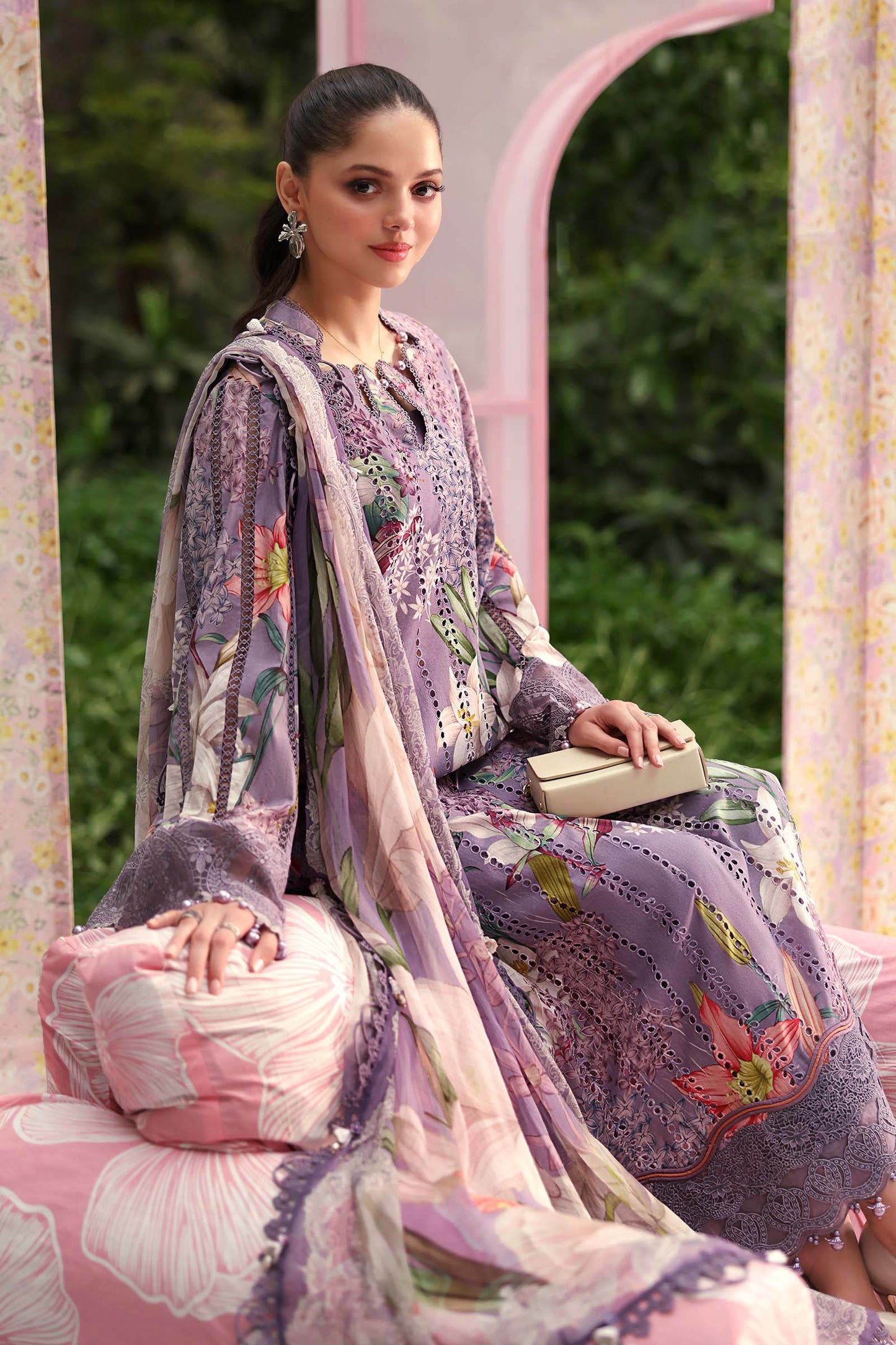 3 Piece Unstitched Embroidered Lawn Suit