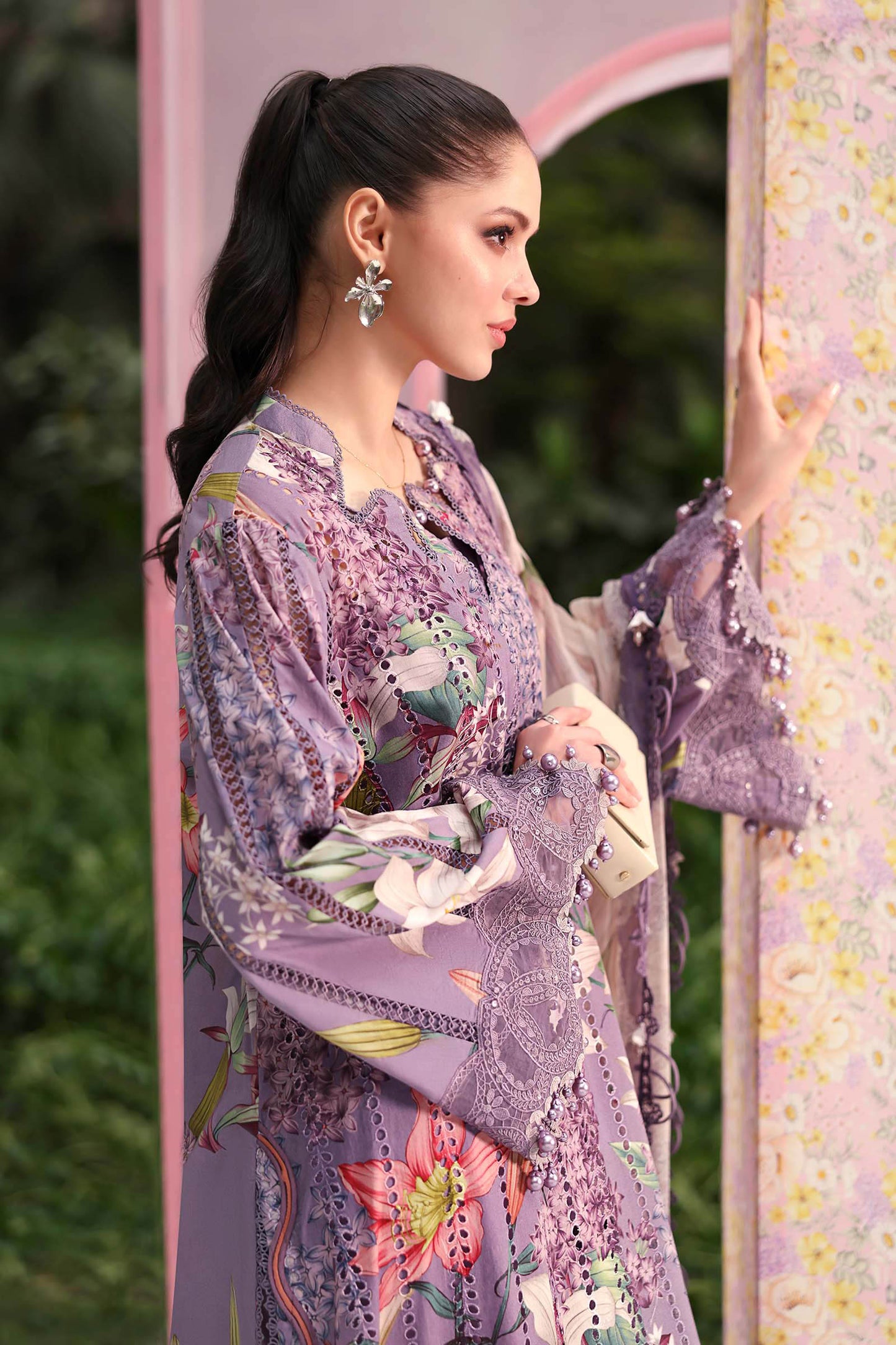 3 Piece Unstitched Embroidered Lawn Suit