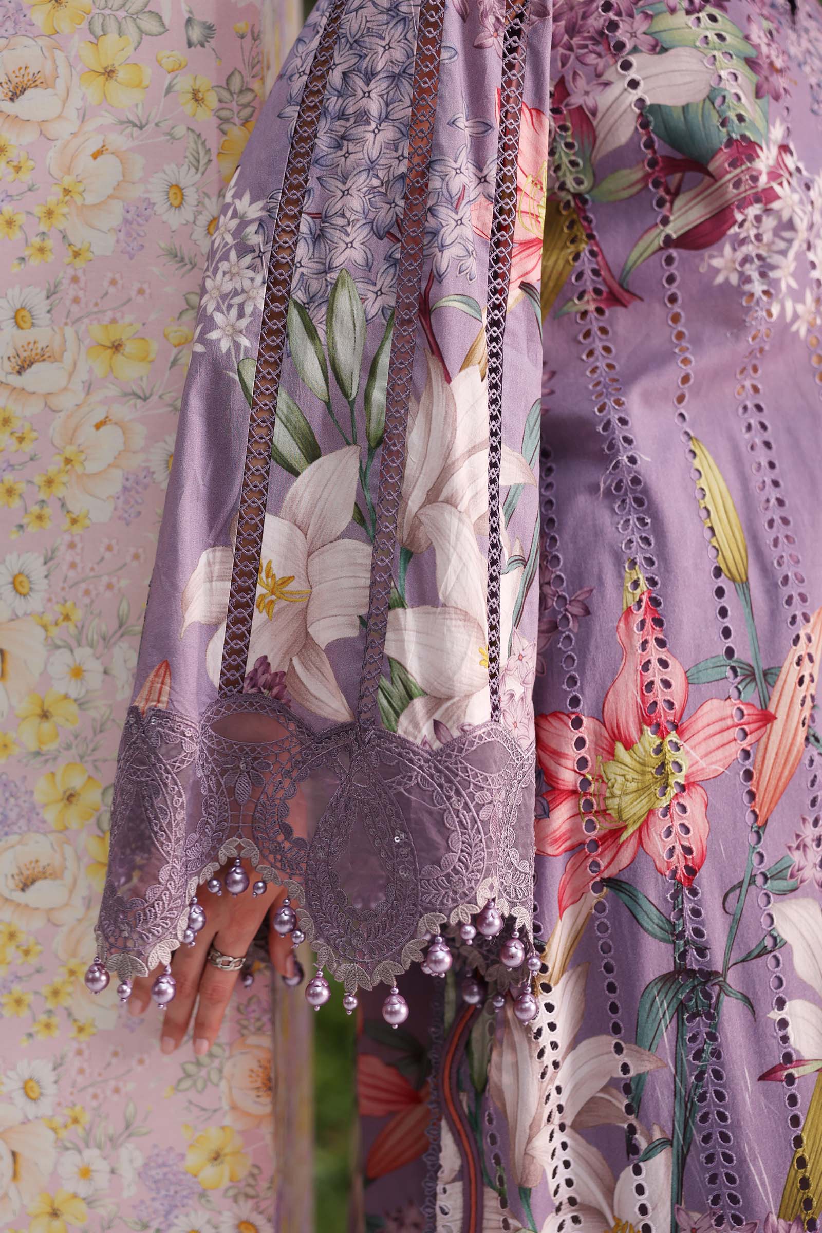 3 Piece Unstitched Embroidered Lawn Suit