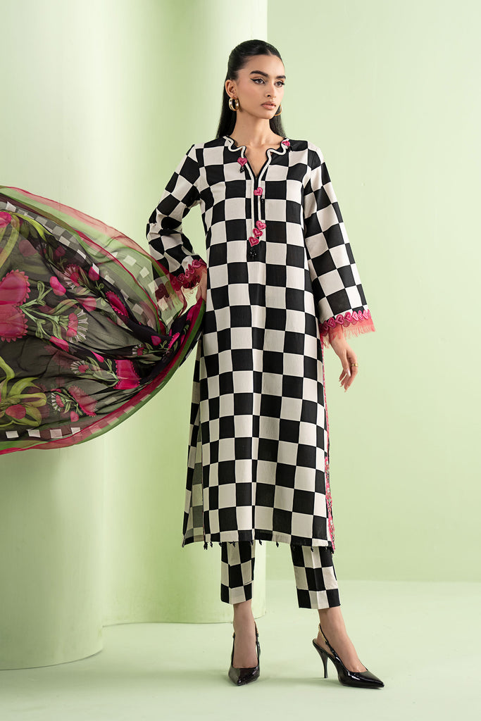 Maria B 3 Piece Embroidered Lawn Suit, view 1