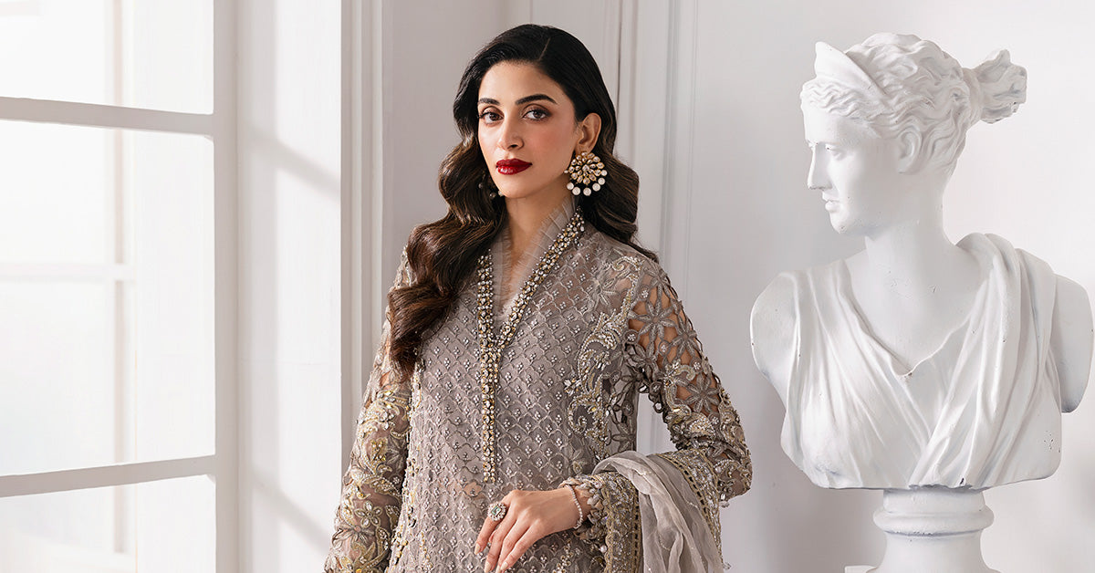 3 Piece Unstitched Embroidered Organza Suit | BD-3006