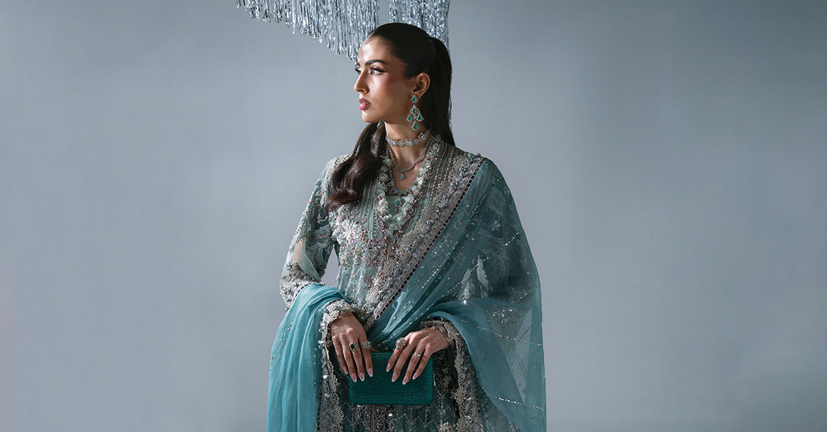 3 Piece Unstitched Embroidered Organza Suit