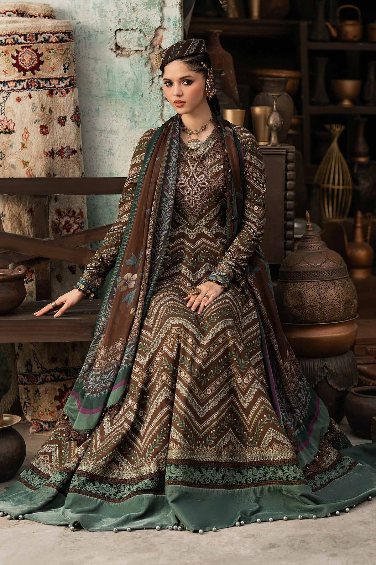 3 Piece Unstitched Embroidered Cambric Suit