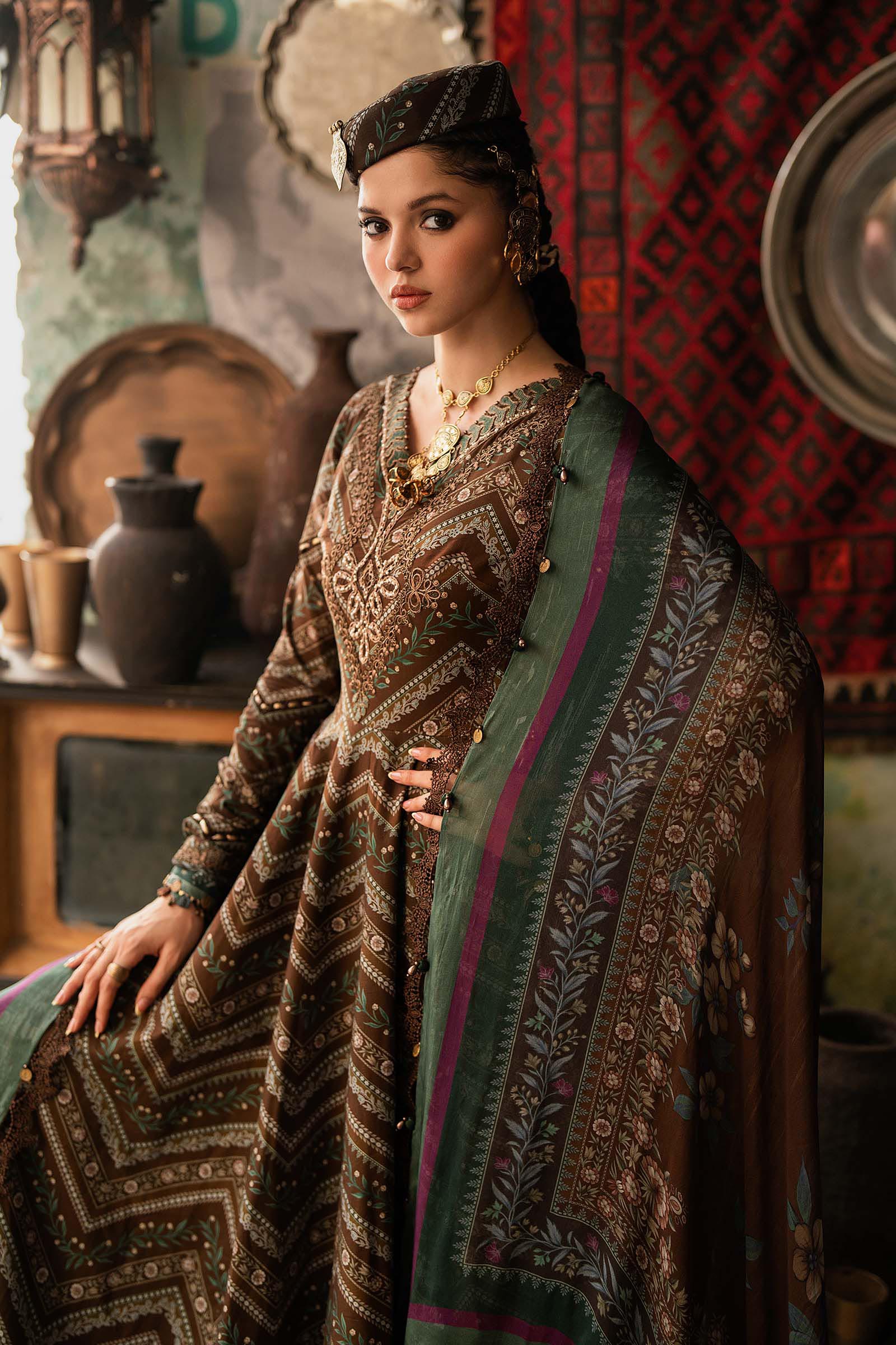 3 Piece Unstitched Embroidered Cambric Suit