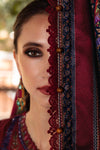 3 Piece Unstitched Embroidered Twill Linen Suit