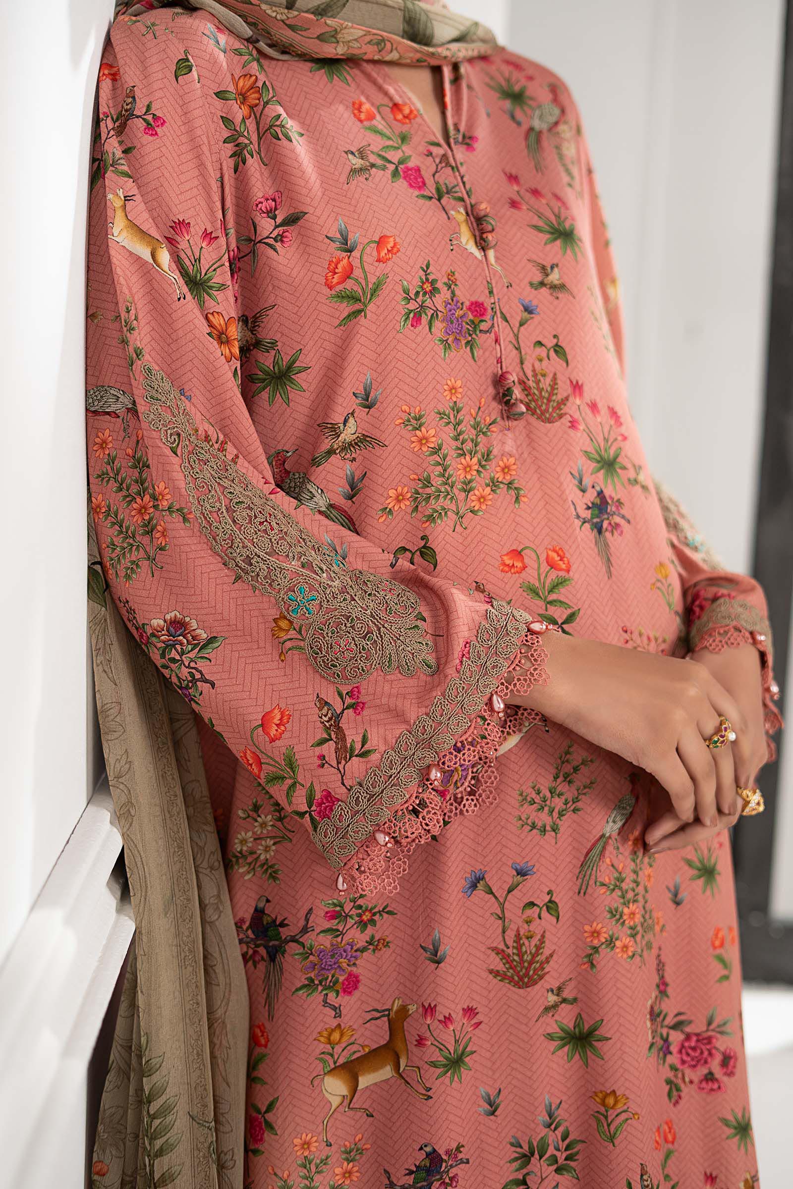 3 Piece Embroidered Linen Suit