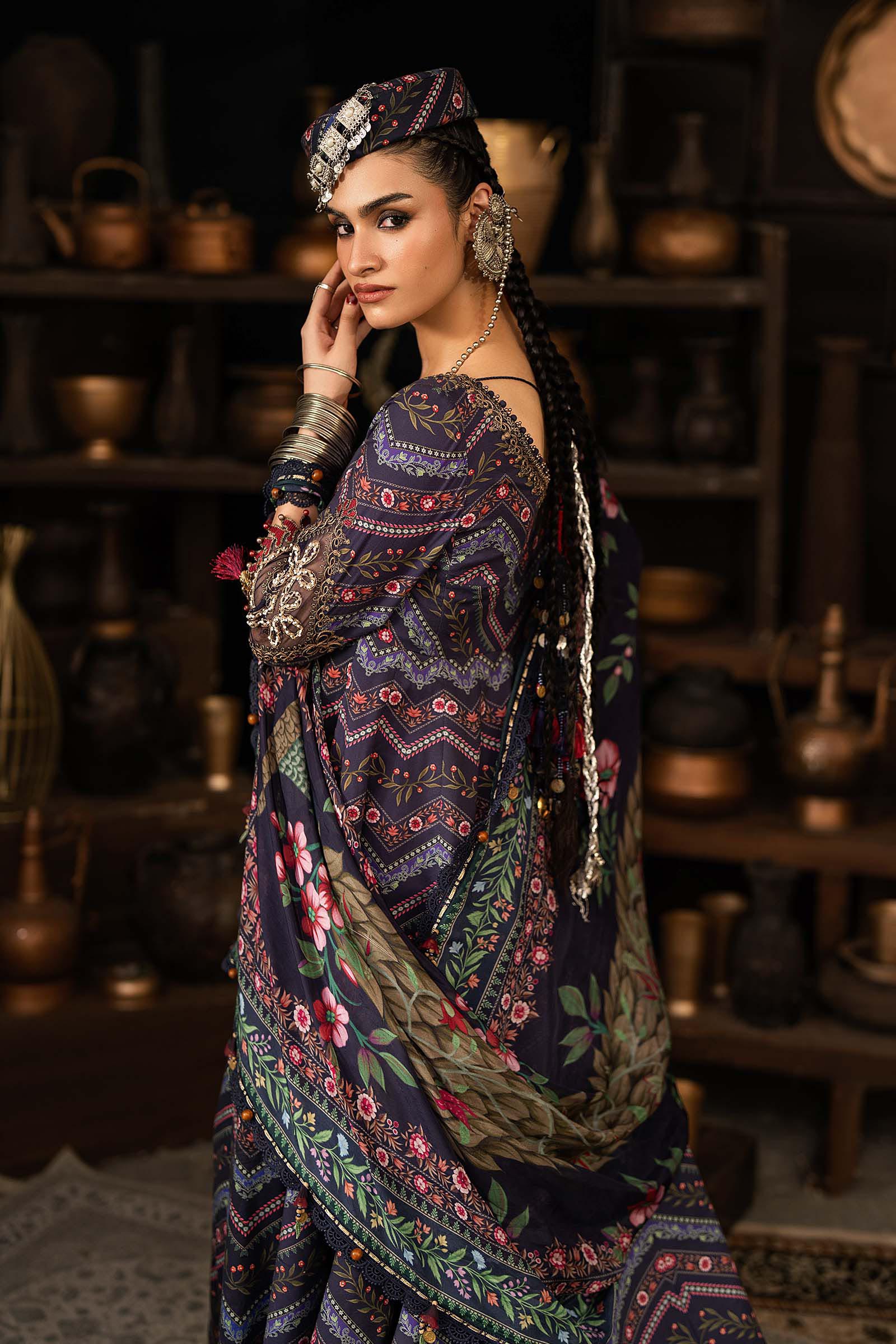 3 Piece Unstitched Embroidered Cambric Suit