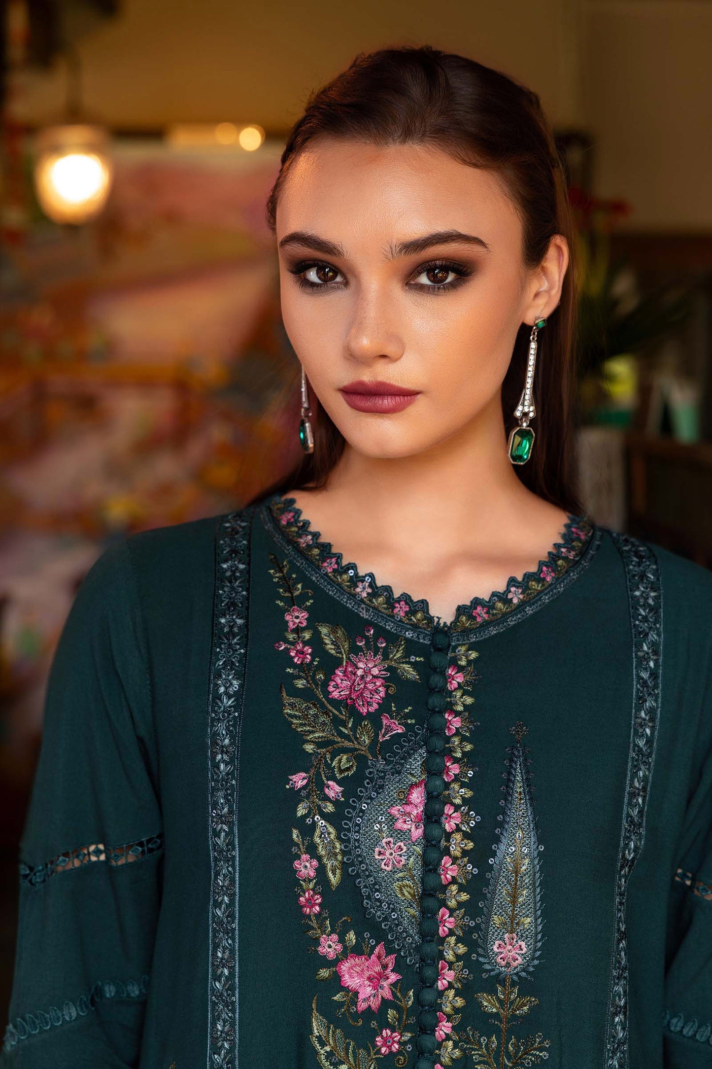 3 Piece Unstitched Embroidered Twill Linen Suit