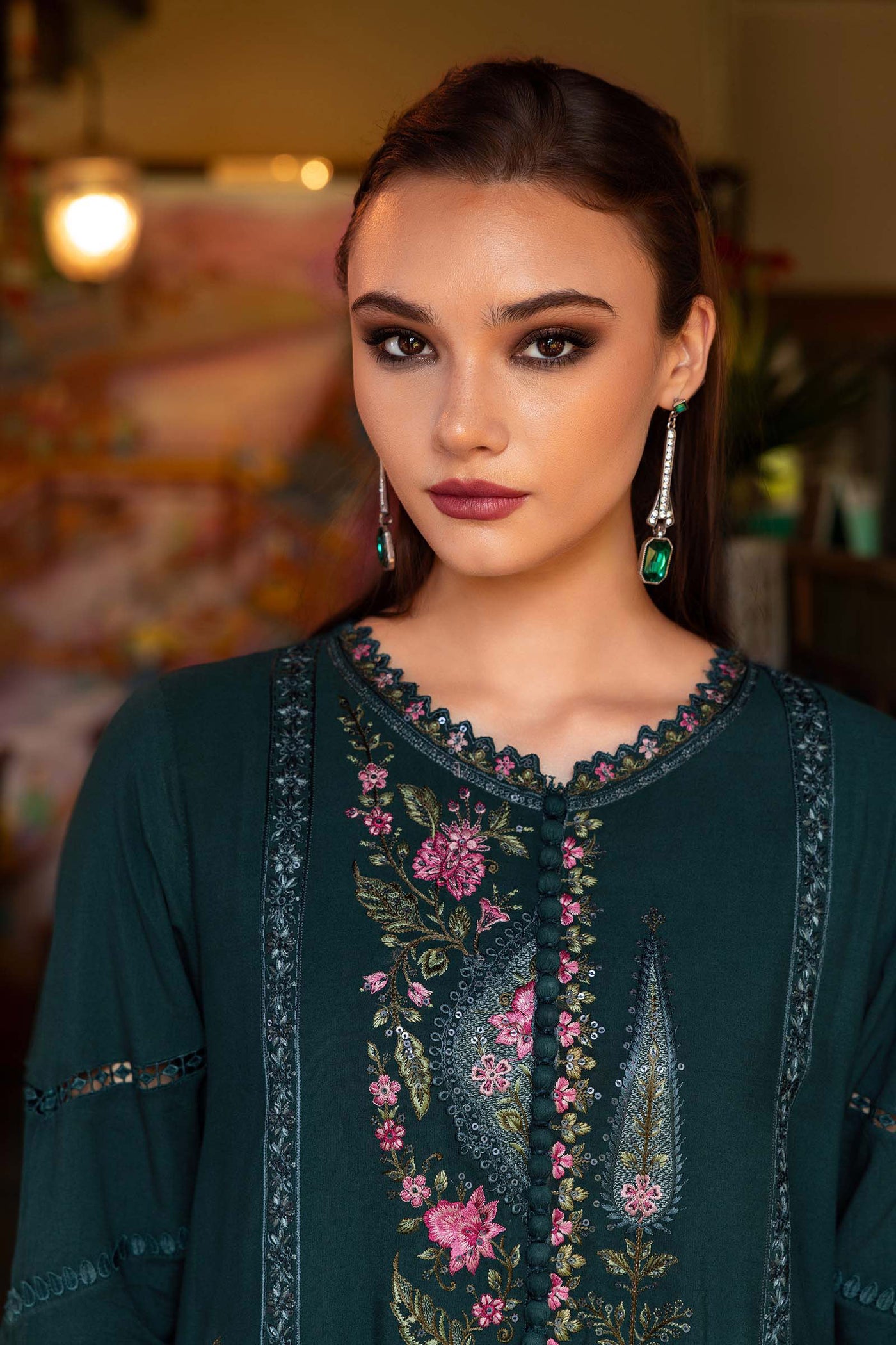 3 Piece Unstitched Embroidered Twill Linen Suit