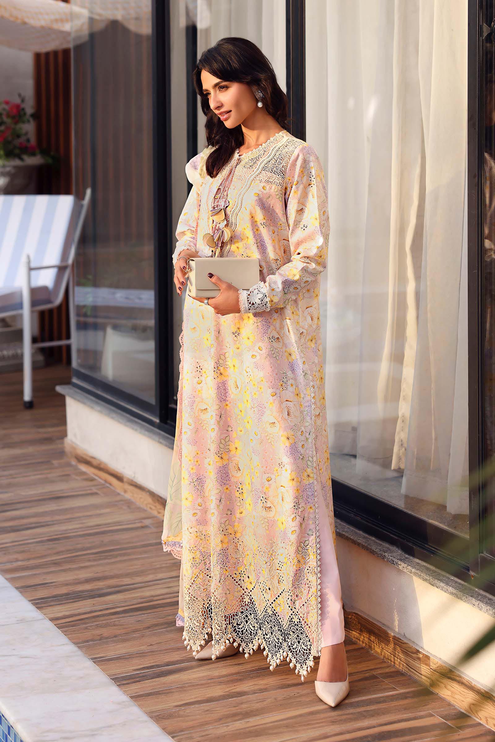 3 Piece Unstitched Embroidered Lawn Suit
