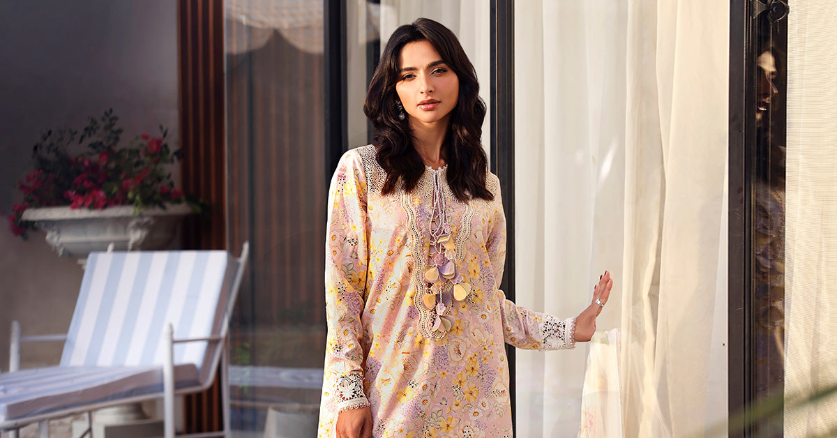 3 Piece Unstitched Embroidered Lawn Suit