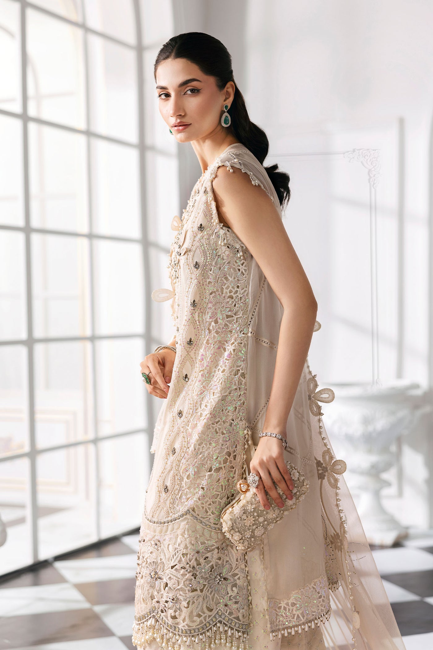 3 Piece Unstitched Embroidered Chiffon Suit | BD-3007