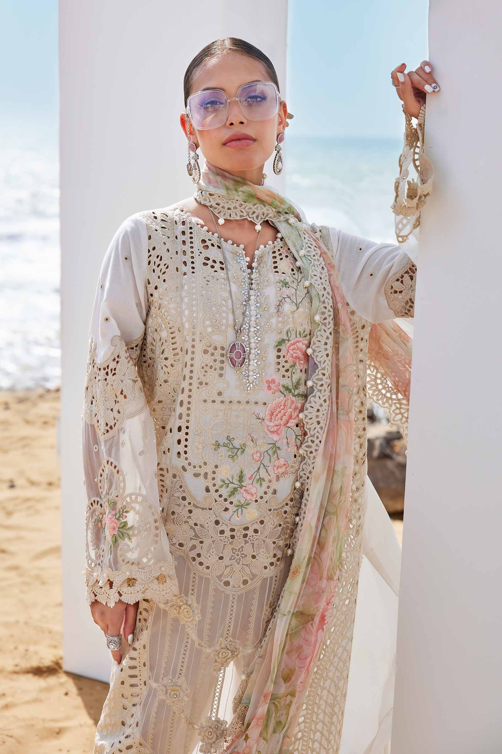 3 Piece Unstitched Embroidered Lawn Suit | EID LAWN-25-07