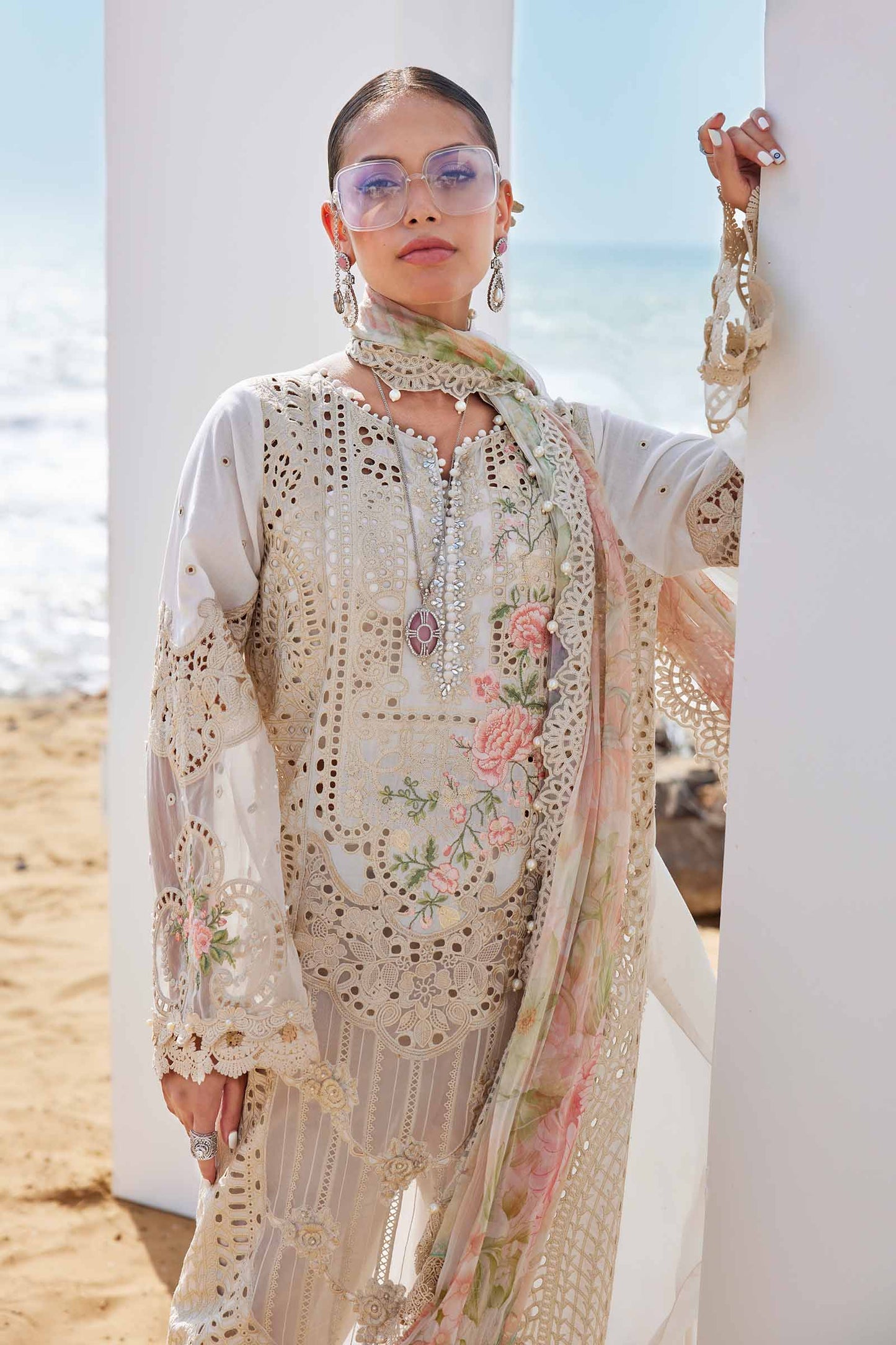 3 Piece Unstitched Embroidered Lawn Suit | EID LAWN-25-07