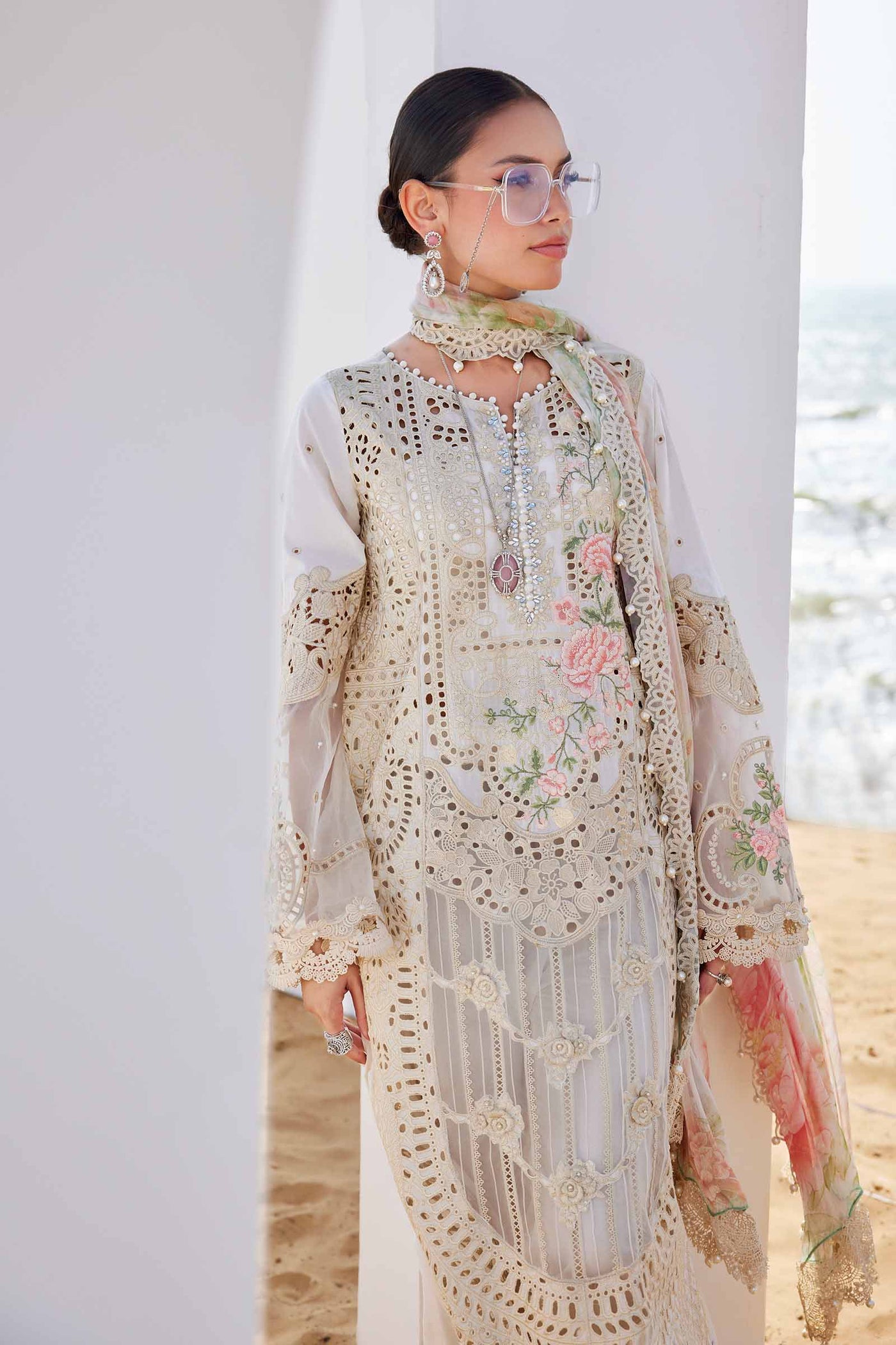 3 Piece Unstitched Embroidered Lawn Suit | EID LAWN-25-07