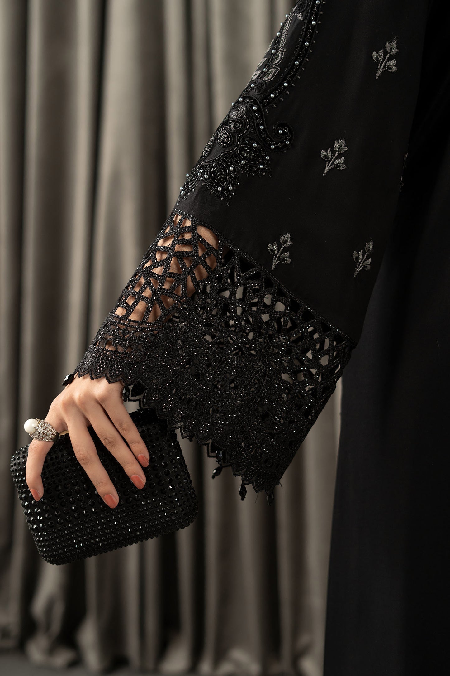 3 Piece Embroidered Linen Suit