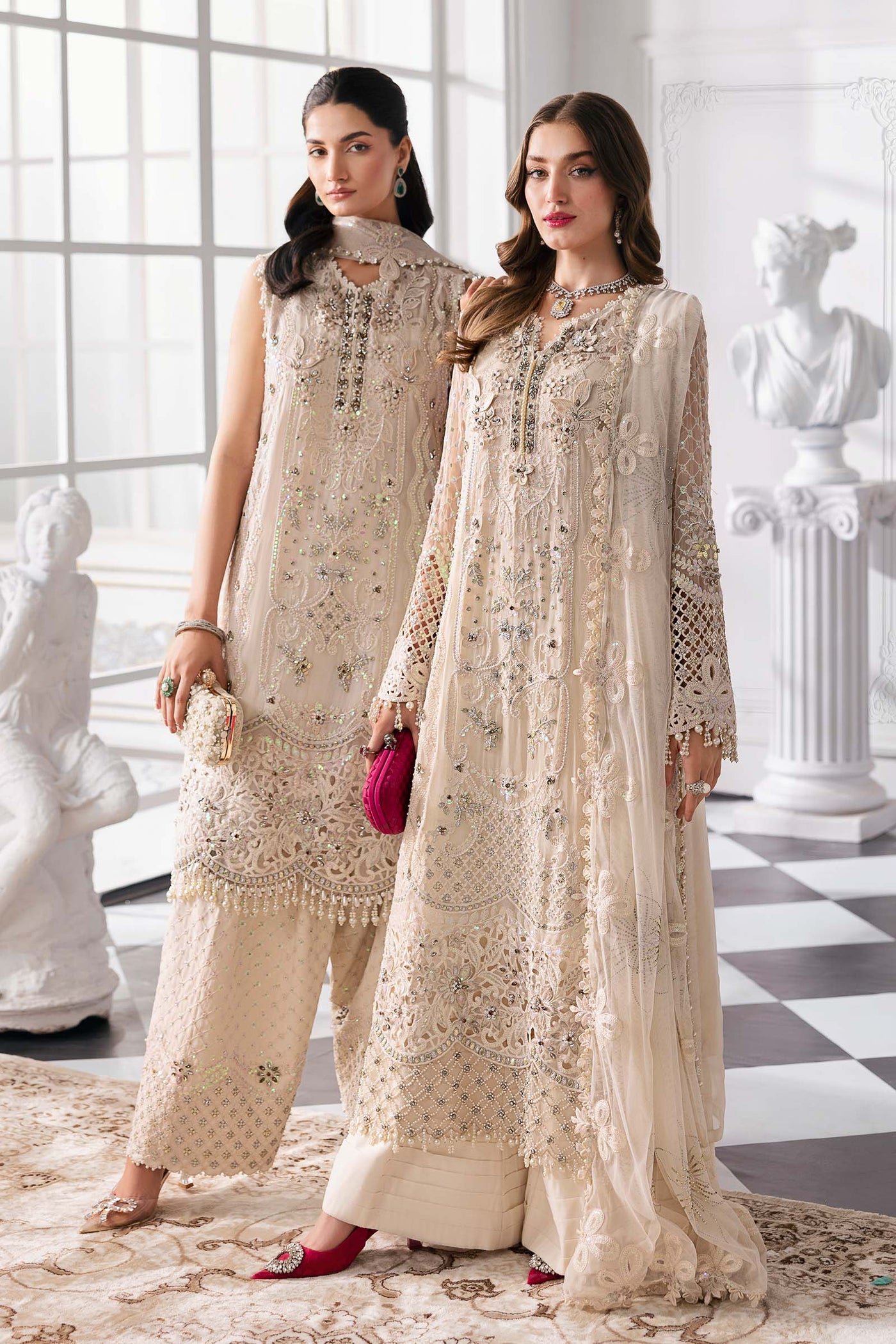 3 Piece Unstitched Embroidered Chiffon Suit | BD-3007