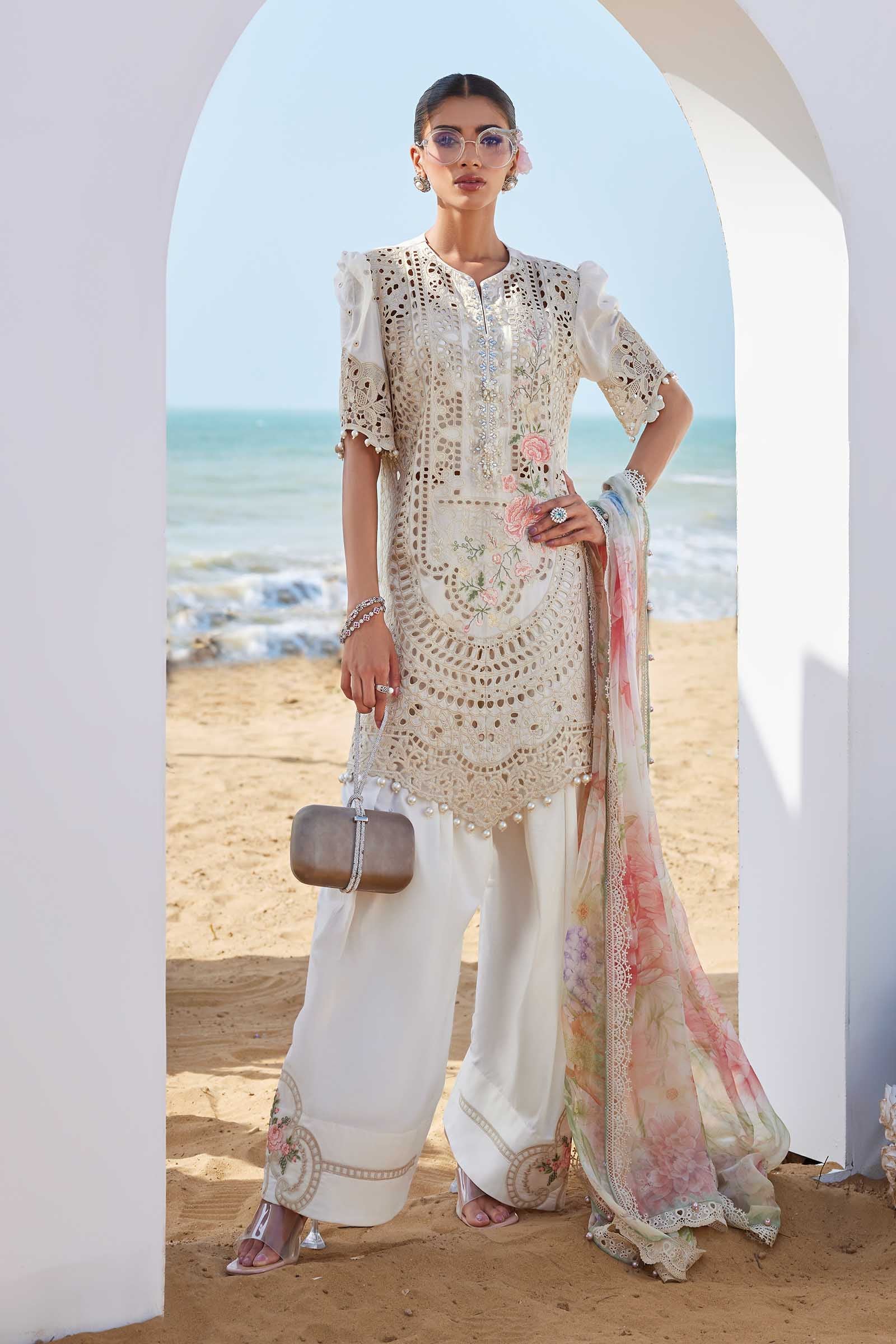 3 Piece Unstitched Embroidered Lawn Suit | EID LAWN-25-07