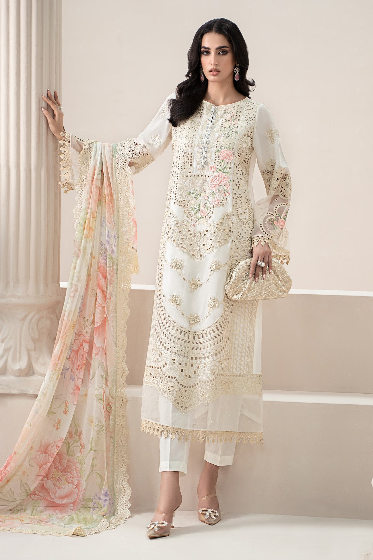 3 Piece Embroidered Lawn Suit | ELS-25-07